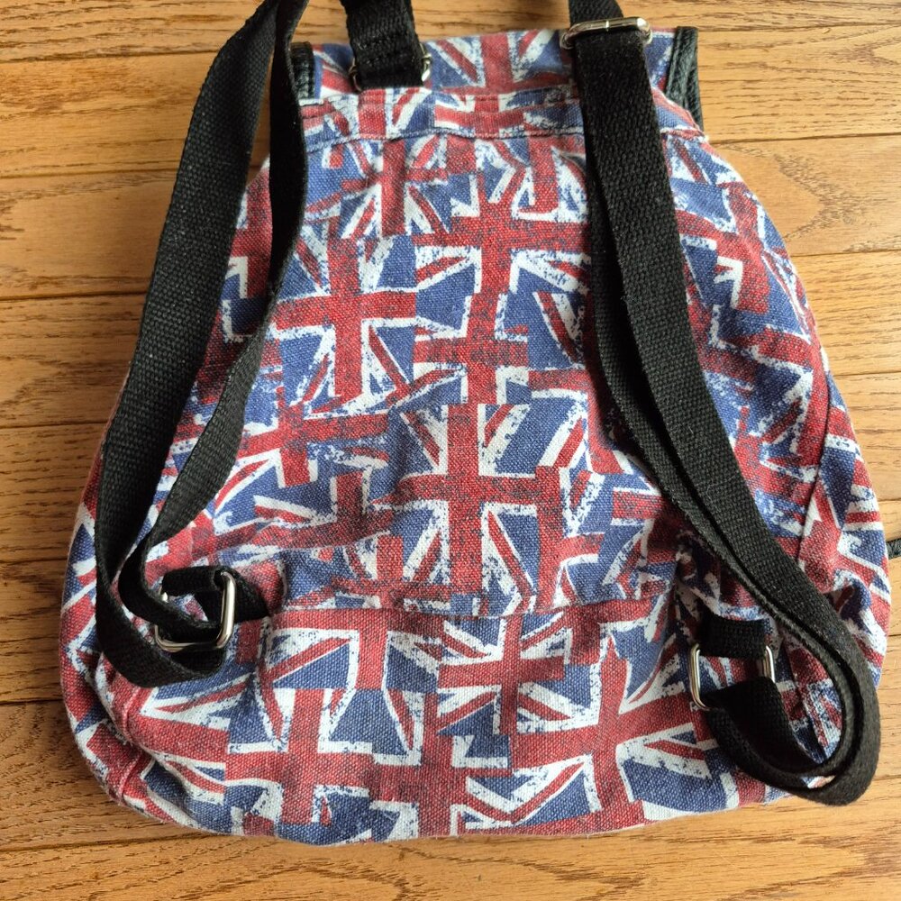 Union Jack Design Canvas Backpack Rucksack Lightweight - Picture 7 of 12